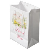 Sac Cadeau Moyen Baby shower d'agneau de printemps (Devant Angle)