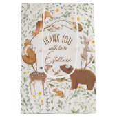 Sac Cadeau Moyen Baby shower d'amis de la forêt (Dos)