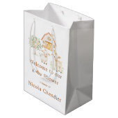 Sac Cadeau Moyen Baby shower de ferme mignonne (Dos Angle)