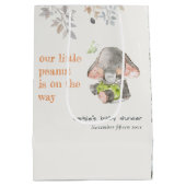 Sac Cadeau Moyen Baby shower de feuillage d'éléphant de petite arac (Dos)