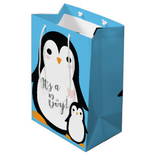 Sac Cadeau Moyen Baby shower de pingouin
