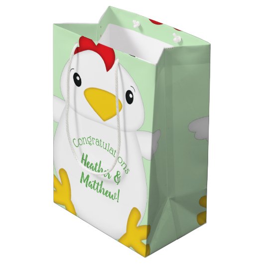 Sac Cadeau Moyen Baby shower de poulet (Dos Angle)