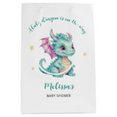 Sac Cadeau Moyen Baby shower Dragon mou (Devant)