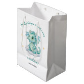 Sac Cadeau Moyen Baby shower Dragon mou (Devant Angle)