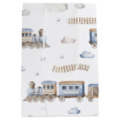 Sac cadeau moyen baby shower du train (Dos)
