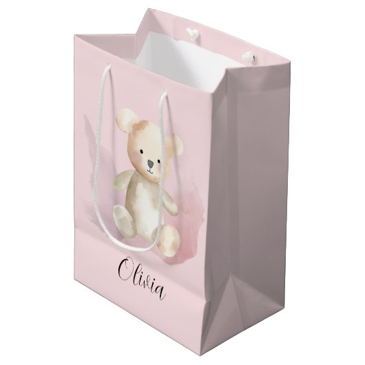 Sac Cadeau Moyen Baby shower en peluche (Devant Angle)