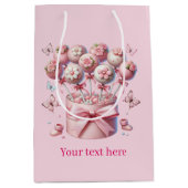 Sac Cadeau Moyen Baby shower filles personnalisables (Devant)