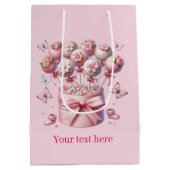 Sac Cadeau Moyen Baby shower filles personnalisables (Dos)