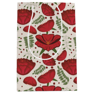 Sac Cadeau Moyen Baby shower fleur sauvage Red Poppy