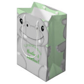 Sac Cadeau Moyen Baby shower Hippo (Devant Angle)