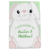 Sac Cadeau Moyen Baby shower lapin lapin (Devant)