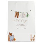 Sac Cadeau Moyen Baby shower minimal Boho Boy (Dos)