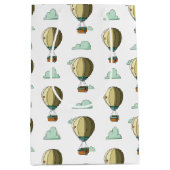 Sac Cadeau Moyen Baby shower neutre à ballon à air chaud (Devant)