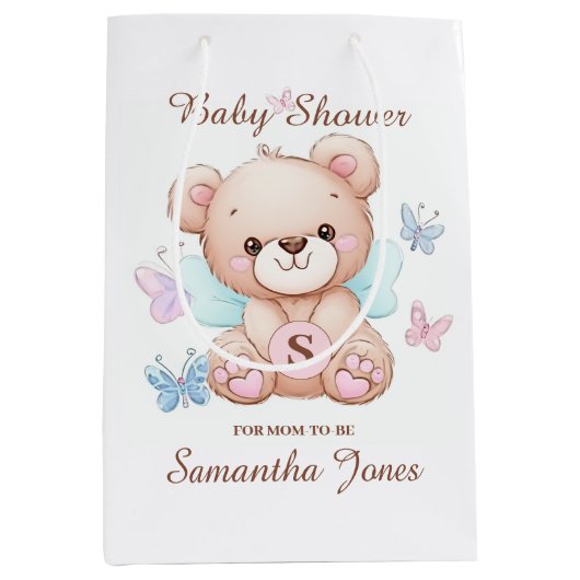 Sac Cadeau Moyen Baby shower personnalisé (Devant)