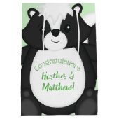 Sac Cadeau Moyen Baby shower Skunk Green (Dos)