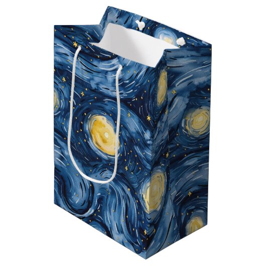 Sac Cadeau Moyen Baby shower Starry Night Skies (Devant Angle)