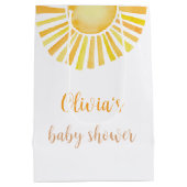 Sac cadeau moyen baby shower Sunshine (Dos)