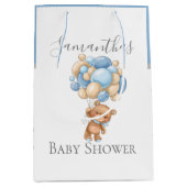 Sac Cadeau Moyen Baby shower Teddy Bearly Wait GARÇON (Devant)