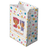 Sac Cadeau Moyen Baby shower Twins Chat Ours Étoiles foncé (Devant Angle)