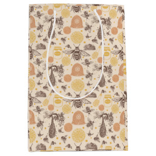 Sac Cadeau Moyen Baby shower vintage Honey Bumblebee