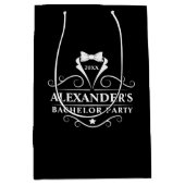 Sac Cadeau Moyen Bachelor Party Tuxedo Cravate noir (Devant)