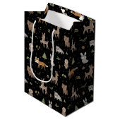 Sac Cadeau Moyen Baguette en bois noire (Devant Angle)
