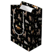 Sac Cadeau Moyen Baguette en bois noire (Dos Angle)