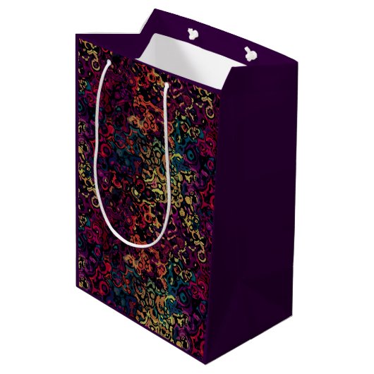 Sac Cadeau Moyen Bain abstrait géométrique coloré (Dos Angle)