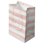 Sac Cadeau Moyen Baiser d'aquarelle XOXO en or rose (Devant Angle)