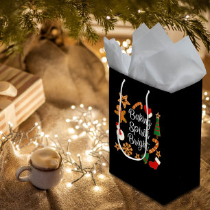 Sac Cadeau Moyen Baking Spirits Bright Gingerbread Noël Cookie