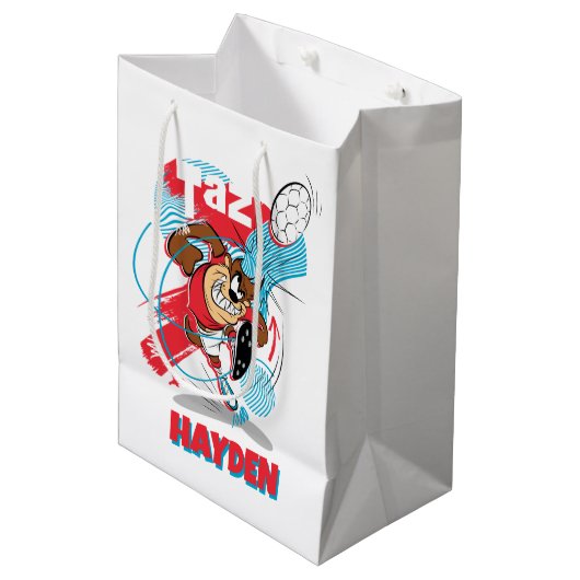 Sac Cadeau Moyen Bal de soccer TAZ™ (Devant Angle)