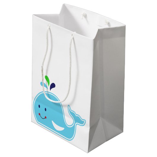 Sac Cadeau Moyen Baleine de bébé (Dos Angle)