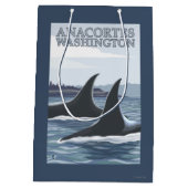 Sac Cadeau Moyen Baleines #1 - Anacortes, Washington d'orque (Dos)