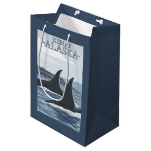 Sac Cadeau Moyen Baleines #1 - Kenai, Alaska d'orque