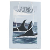 Sac Cadeau Moyen Baleines #1 - Sitka, Alaska d'orque (Dos)
