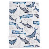 Sac Cadeau Moyen Baleines d'eau (Dos)