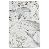 Sac Cadeau Moyen Baleines gris de mer d'Ocean Beach (Devant)