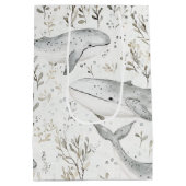 Sac Cadeau Moyen Baleines gris de mer d'Ocean Beach (Dos)