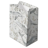 Sac Cadeau Moyen Baleines gris de mer d'Ocean Beach (Dos Angle)