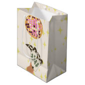 Sac Cadeau Moyen Balle Disco Cowboy Moderne Beige (Devant Angle)