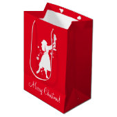 Sac Cadeau Moyen Ballerine et casse-noix à Noël (Devant Angle)