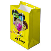 Sac Cadeau Moyen Ballons d'Anniversaire (Devant Angle)