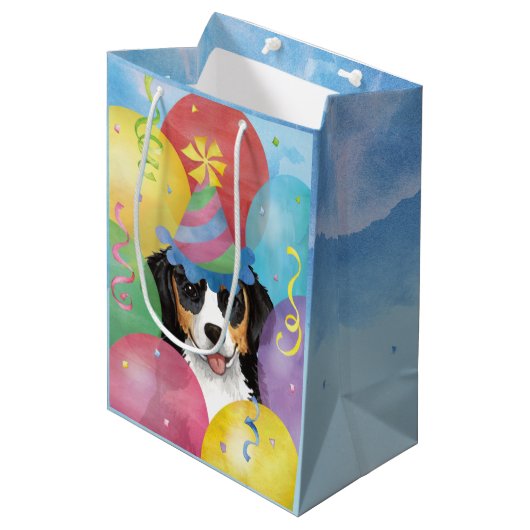 Sac Cadeau Moyen Ballons d'anniversaire Berner Sac-cadeau moyen (Devant Angle)