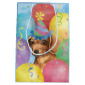 Sac Cadeau Moyen Ballons d'anniversaire Dachshund (Dos)