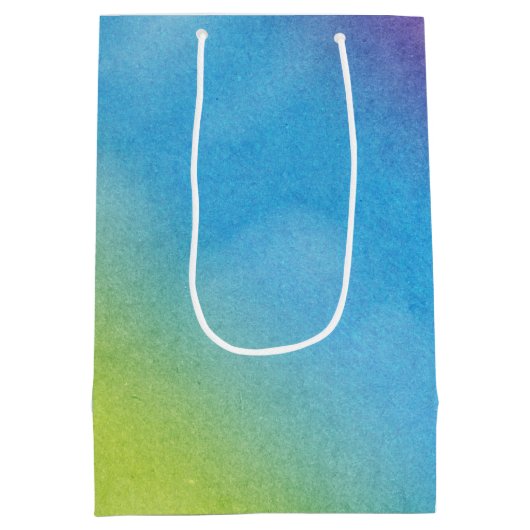 Sac Cadeau Moyen Ballons D'Anniversaire Sur Aquarelle Arc-En-Ciel (Dos)