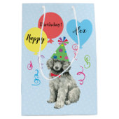 Sac Cadeau Moyen Ballons de fête d'anniversaire caniche (Devant)
