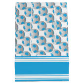 Sac Cadeau Moyen Ballons de football de bleus layette (Dos)