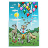 Sac Cadeau Moyen Ballons et anniversaires, la paire parfaite! (Dos)