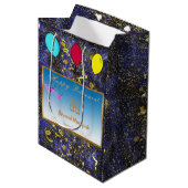 Sac Cadeau Moyen Ballons, Parties scintillant et casseurs de retrai (Devant Angle)