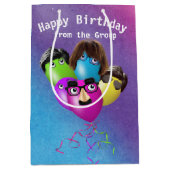 Sac Cadeau Moyen Ballotte d'anniversaire arc-en-ciel du groupe (Devant)